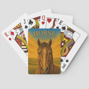 Baraja De Cartas Fauna de la pradera abierta de caballos