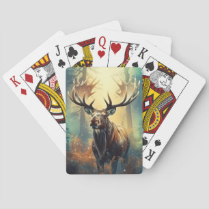 Baraja De Cartas Fauna de Moose Vida Silvestre Wilderness Colorful 