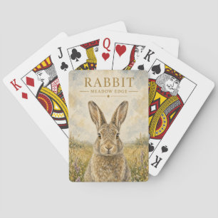 Baraja De Cartas Fauna del borde de pradera de conejo