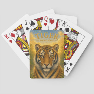 Baraja De Cartas Fauna del bosque de bambú del tigre