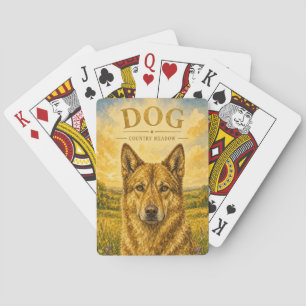 Baraja De Cartas Fauna del prado campestre perrito