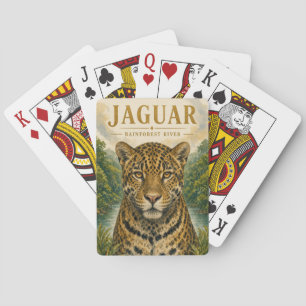 Baraja De Cartas Fauna del río de la selva tropical del jaguar