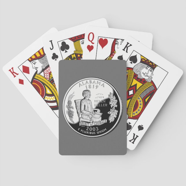Baraja De Cartas Faux Alabama State Quarter Spirit of Valor Bicyc (Reverso)