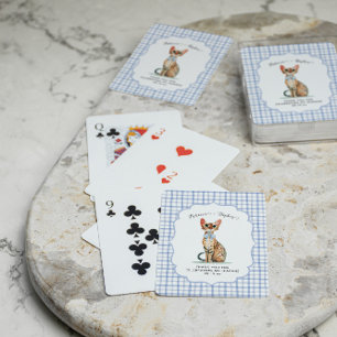 Baraja De Cartas Favor de Boda de Gato Bengalí