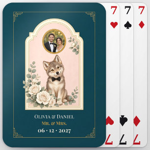 Baraja De Cartas Favor de boda de lobo bebé personalizado Foto