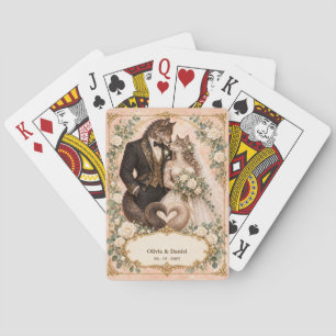 Baraja De Cartas Favor de boda de novia y novio hombre lobo persona
