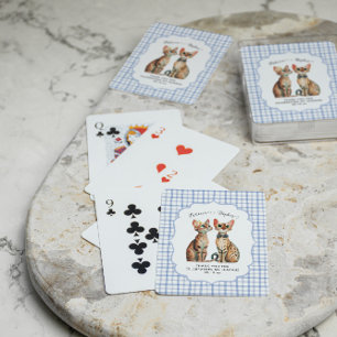 Baraja De Cartas Favor de boda de pareja de gatos Bengalí