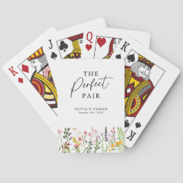 Baraja De Cartas Favor de Boda Flor Silvestre La Pareja Perfecta