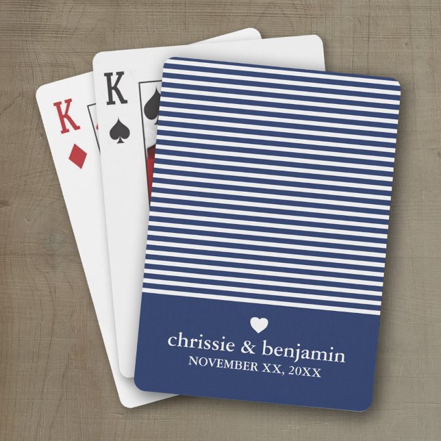 Baraja De Cartas Favor de Boda Novia Novio Fecha Raya (Wedding and Anniversary Playing Cards - Personalize with your information)