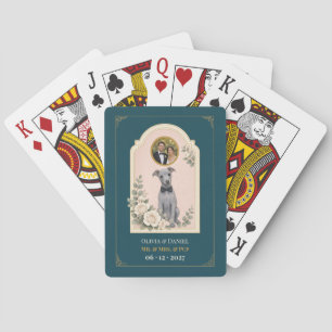 Baraja De Cartas Favor de boda personalizado con foto de galgo ital