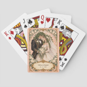 Baraja De Cartas Favor de boda personalizado de Medusa Novia y Novi
