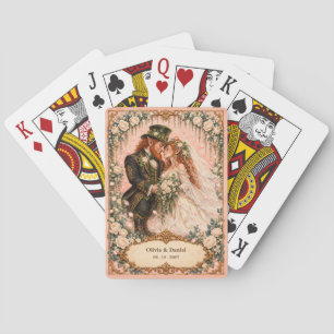 Baraja De Cartas Favor de boda personalizado de novia y novio duend