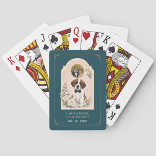Baraja De Cartas Favor de boda personalizado de San Bernardo con fo