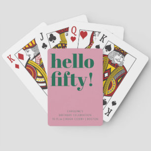 Baraja De Cartas Favor de fiesta de cumpleaños cincuenta moderno ro