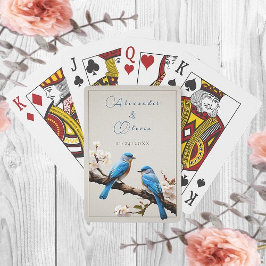 Baraja De Cartas Favor de la boda de Bluebirds Primaveral