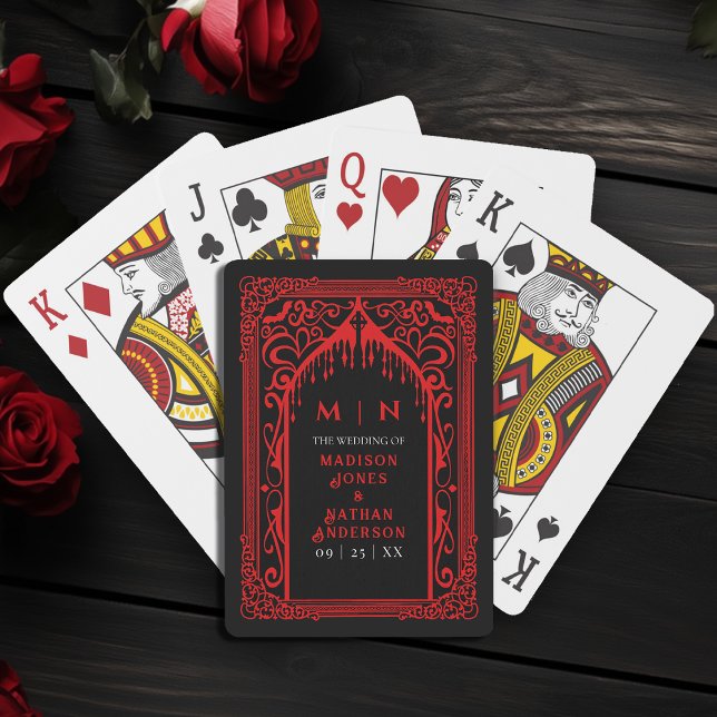 Baraja De Cartas Favor de la boda de la Catedral de Vampiro Gótico  (Subido por el creador)
