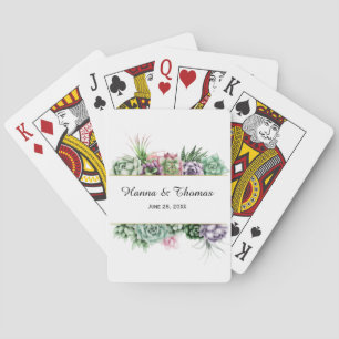 Baraja De Cartas Favor de la boda exitosa del desierto