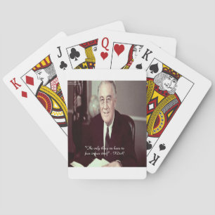 Baraja De Cartas FDR y la cita "Nada que temer"