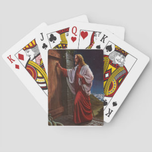 Baraja De Cartas fe bíblica Jesucristo vintage viejo cuadro
