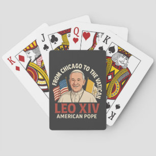 Baraja De Cartas Fe cristiana del Papa estadounidense Leo Iglesia C