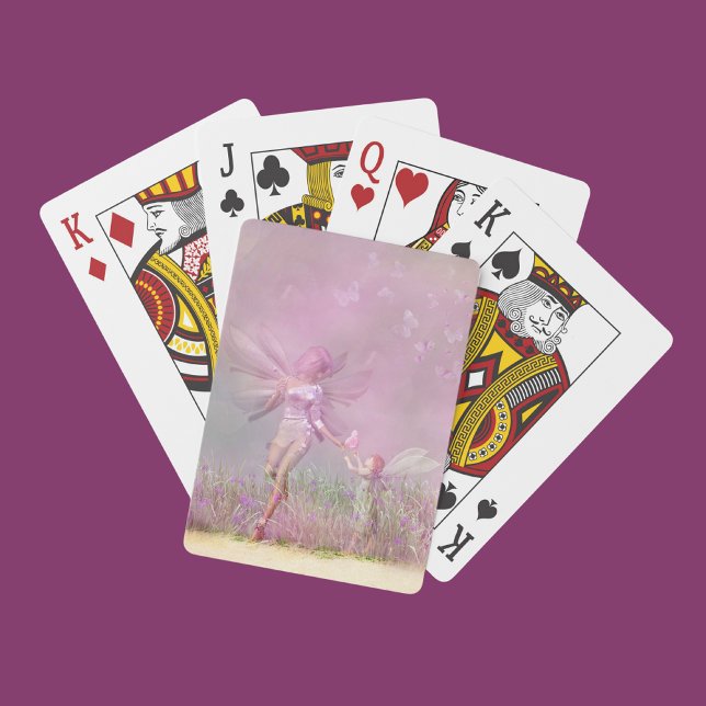Baraja De Cartas Fe de mariposa rosada y moderna (Subido por el creador)