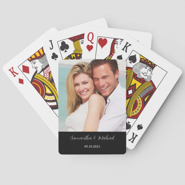 Baraja De Cartas Fecha de nombres de fotos (Reverso)