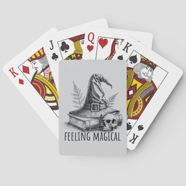 Baraja De Cartas Feeling Magical Witches Spell Book and Skull (Reverso)