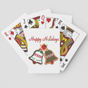 Baraja De Cartas Felices Fiestas Galletas de Navidad Campanas