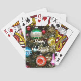 Baraja De Cartas ¡Felices Fiestas! Ornamentos Vintage de Navidad