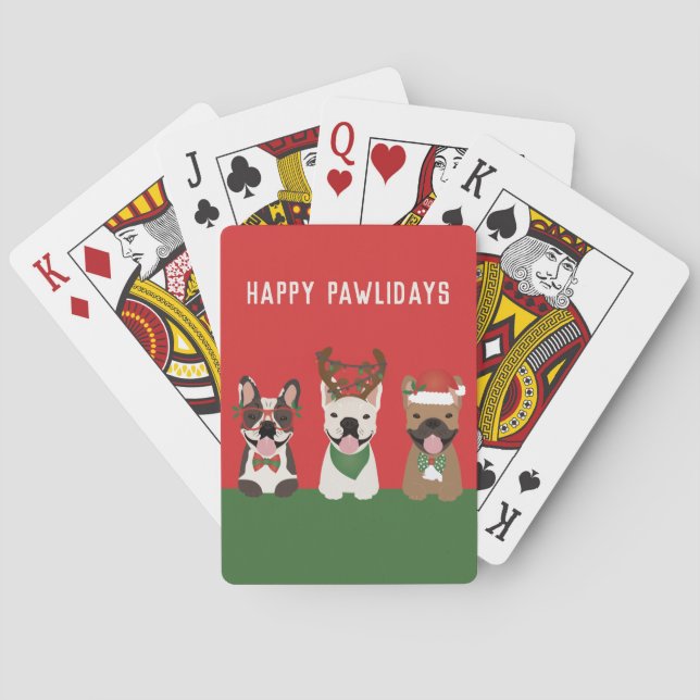 Baraja De Cartas Felices Pawlidays Bulldoges franceses (Reverso)