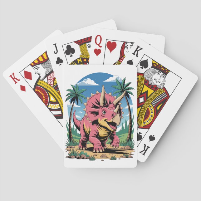Baraja De Cartas Felices Protoceratops (Reverso)