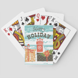 Baraja De Cartas Felices vacaciones de Navidades de vacaciones