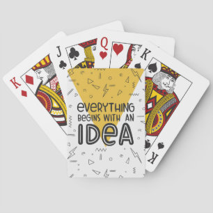 Baraja De Cartas Felicidad Cita Todo Comienza Con Una Idea