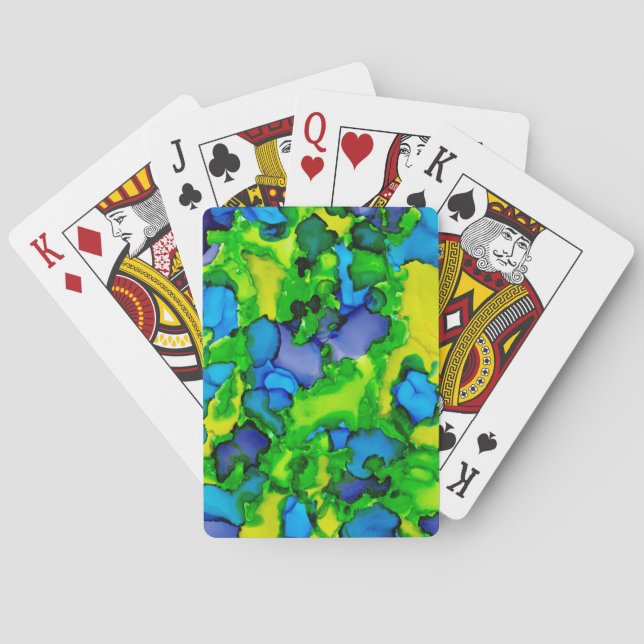 Baraja De Cartas Felicidad Esmeralda (Reverso)