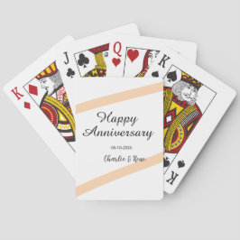 Baraja De Cartas Felicidades aniversario de bodas líneas pastel nar