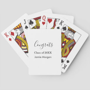 Baraja De Cartas Felicidades clase de graduación 20XX nombre simple