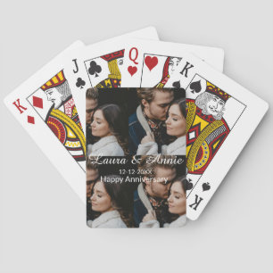 Baraja De Cartas Felicidades en tu aniversario nombre fecha simple 