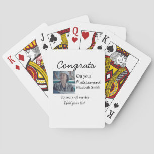 Baraja De Cartas Felicidades por tu retiro añada fecha de foto