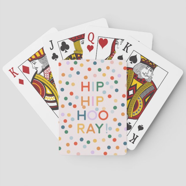 Baraja De Cartas Felicitaciones por la fiesta de cumpleaños de Hip  (Reverso)