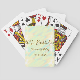 Baraja De Cartas Feliz 30 cumpleaños naranja amarillo acuarela