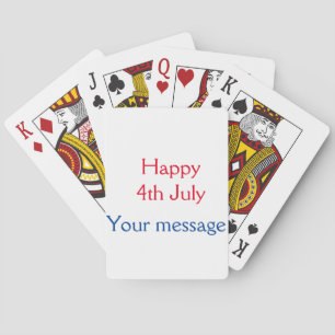 Baraja De Cartas Feliz 4 de julio día de la independencia agregar n