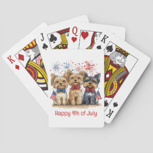 Baraja De Cartas Feliz 4 De Julio Perros Terribles De Yorkshire