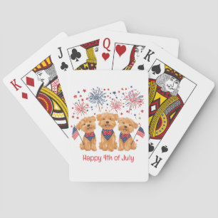 Baraja De Cartas Feliz 4 De Julio Yorkie Dogs