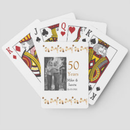 Baraja De Cartas Feliz 50° aniversario agregar pareja fecha de matr