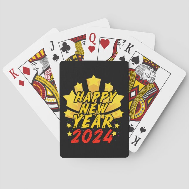 Baraja De Cartas Feliz Año Nuevo 2024 (Reverso)