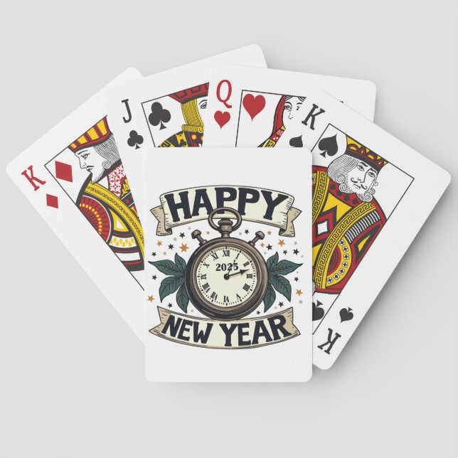 Baraja De Cartas Feliz Año Nuevo 2025 (Reverso)