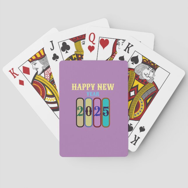 Baraja De Cartas feliz año nuevo 2025 (Reverso)