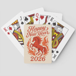 Baraja De Cartas Feliz Año Nuevo 2026 Fiery Horse
