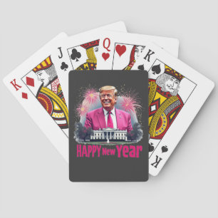Baraja De Cartas Feliz Año Nuevo Día de la Inauguración de Trump 20