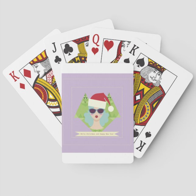 Baraja De Cartas feliz año nuevo feliz de navidad (Reverso)